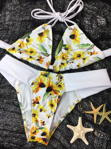 Custom Ravish Sunflower/Sunflowers with hook back/thick band around ribcage for extra support