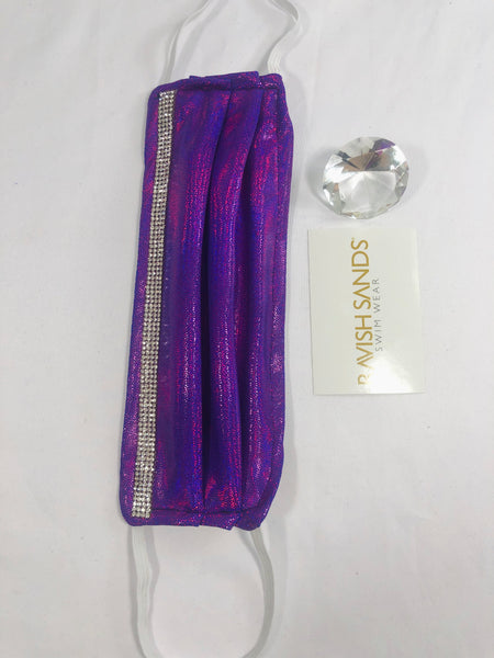 Rhinestone Washable Face mask (not hospital grade) * this can be done on any of our solids or prints** only exclusion is sequin