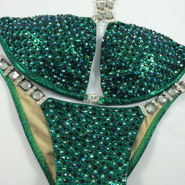Quick View Competition Bikinis Green Bling Luxe