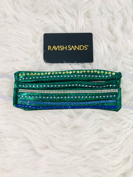 Rhinestone Washable Face mask (not hospital grade) * this can be done on any of our solids or prints** only exclusion is sequin