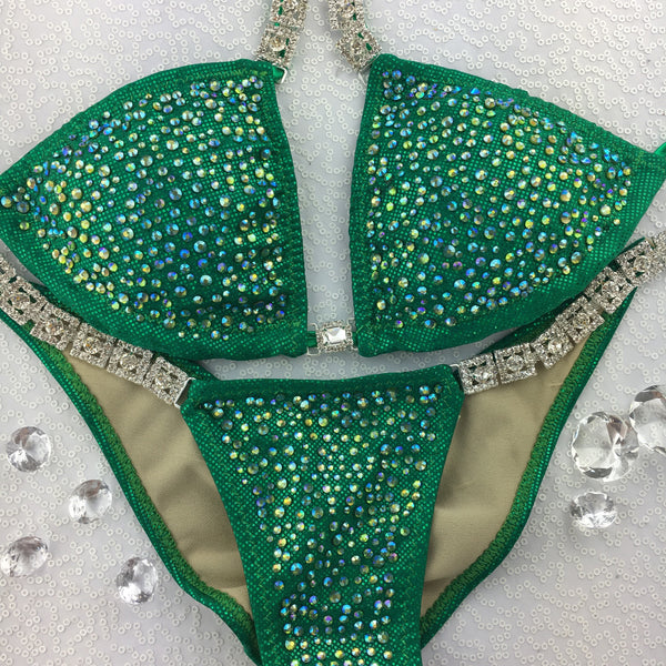 Quick View Competition Bikinis Green Platinum Bling Limited time $399