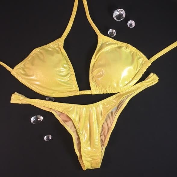Black Friday Lemon Metallic Sparkle ELF (Tina Front/Tina Back A Cup)