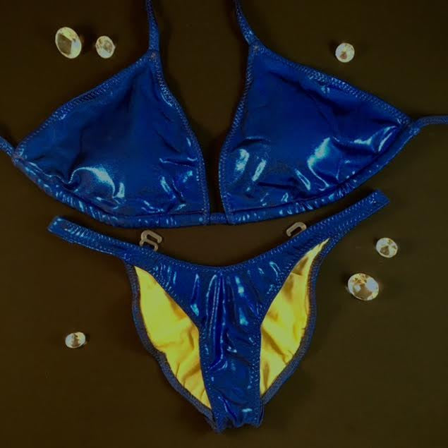 Navy Blue Metallic ELF $135(Tina Front/Procut Back A Cup)