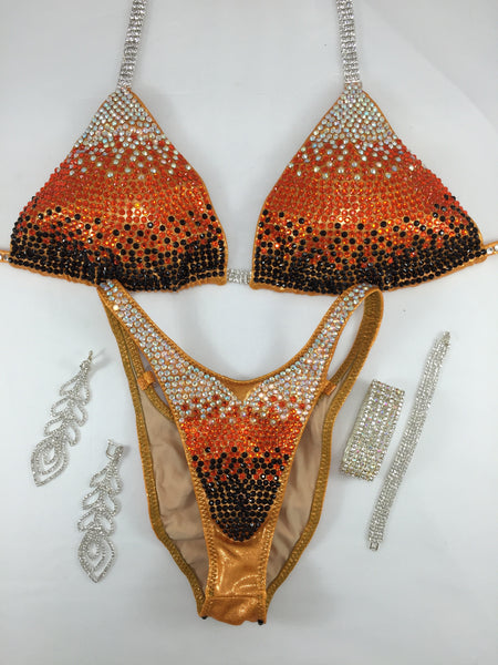 Custom Gradient Deluxe Lux Figure/physique Competition Suit $655+