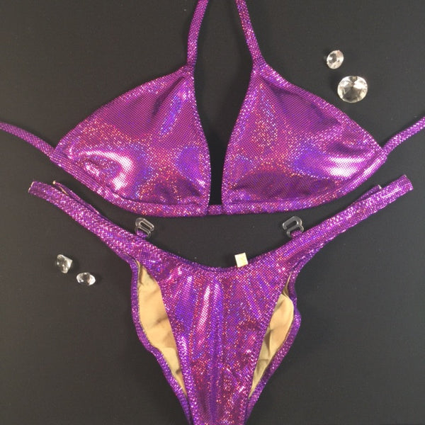 Plum Holo Dot ELF $135(Standard Front/Standard Back C Cup)